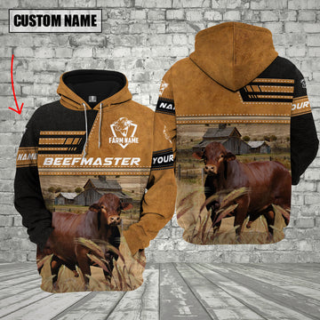 Joycorners Personalized Name Farm Beefmaster Cattle Hoodie VT6
