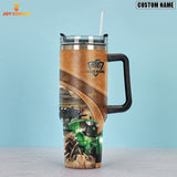 Joycorners Tractor Pattern Customized Name Handle Cup