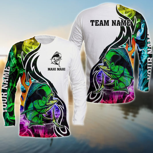 joycorners Mahi mahi Fishing Customize Name 3D Shirts