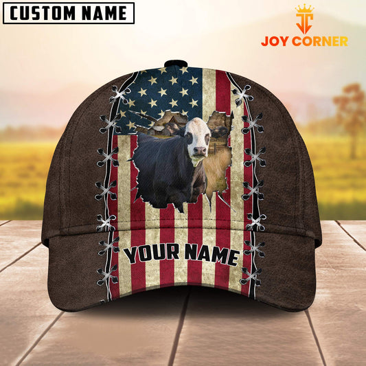 Joy Corners Black Baldy Flag Customized Name Denim Cap