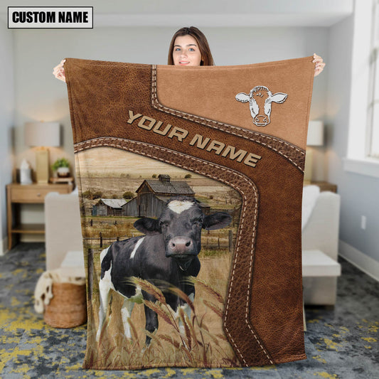 Joycorners Big Custom Name Holstein Blanket