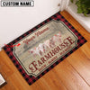 Joycorners Pig Faith Family Farming Custom Name Doormat