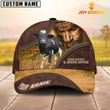 Joycorners Holstein Farm & Jesus Customized Name Cap