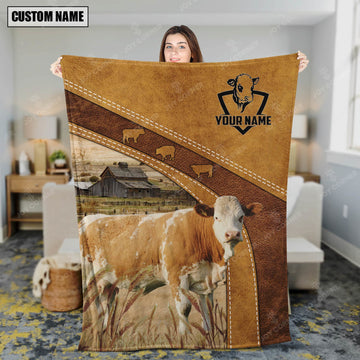 Joycorners Simmental Custom Name Blanket Collection