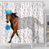 Joycorners Horse Flower 3D Shower Curtain