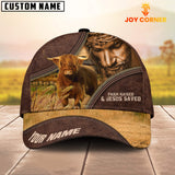 Joycorners Highland Farm & Jesus Customized Name Cap