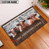 Joycorners Shorthorn Custom Name - Live Like Someone Left The Gate Open Doormat