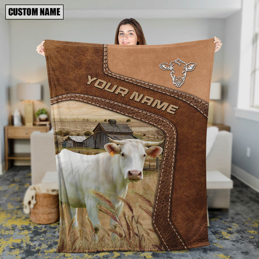 Joycorners Big Custom Name Charolais Blanket