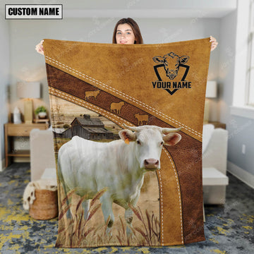 Joycorners Charolais Custom Name Blanket Collection