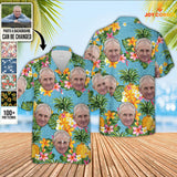 (Photo Inserted) Custom Face For Men, Women - Personalized Hawaiian Shirt