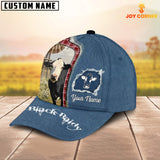 Joycorners Custom Name And Cattle Breeds Black Baldy Jean Pattern Classic Cap