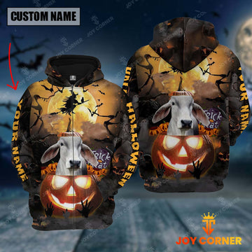 Joycorners Personalized Name Halloween Brahman Cattle Out Of Pumpkin 3D Full