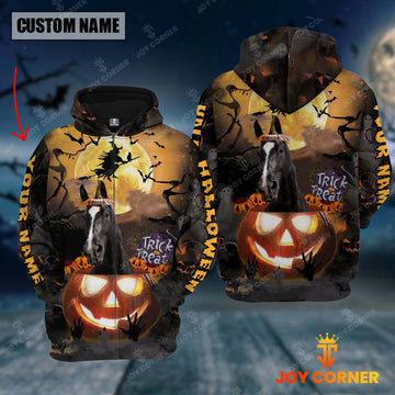 Joycorners Personalized Name Halloween Black Horse Out Of Pumpkin 3D Full