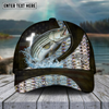 Joycorners Fishing Cross Skinfish Flag Of United States Sport Pattern Personalized Name 3D Cap (11 Breeds)