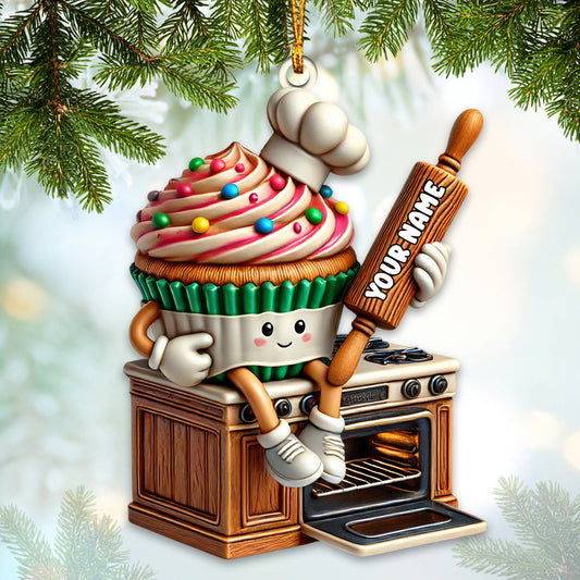 Joycorners Sweet Bakery Home Decor Christmas Ornament, Personalized Ornaments 2D Flat LM2211