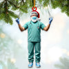 Joycorners Custom Name Nurse Ornament, Nurse Christmas Gift 2D Flat LM2211