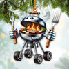 Joycorners BBQ Grill Christmas Ornament, Personalized Ornament 2D Flat LM2211