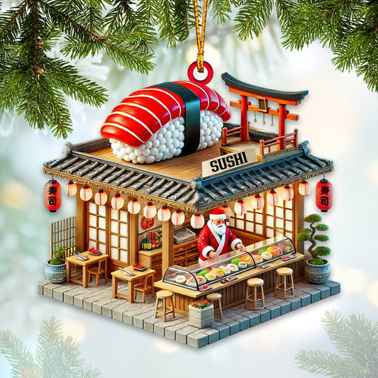Joycorners Sushi Shop Home Decor Christmas Ornament, Personalized Ornament 2D Flat LM2211