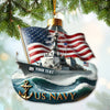 Joycorners Custom Name and Number US Navy Ornament, US Navy Christmas Gift 2D Flat LM2111