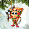 Joycorners Santa Pizza Home Decor Christmas Ornament, Personalized Ornament 2D Flat LM2211