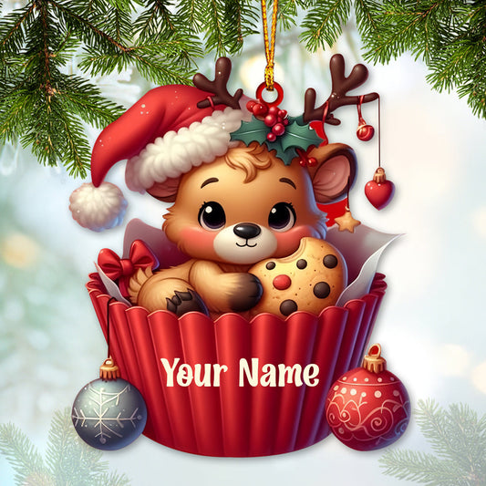 Joycorners Custom Ornament, Little Deer Ornament, Christmas Decor 2D Flat LM2211
