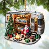 Joycorners Santa Trailer Christmas Ornament, Personalized Ornament 2D Flat LM2211