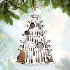 Joycorners Custom Name Ornament, Kitchen Noel Tree 2D Flat LM2211
