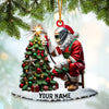 Joycorners Santa The Welder Home Decor Christmas Ornament, Personalized Ornament 2D Flat LM2211