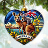 Joycorners Custom Name Ornament, Australia Heart 2D Flat LM2211