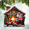 Joycorners Custom Name Santa Couple and Kids Christmas Ornament, Family Christmas Gift 2D Flat LM2111
