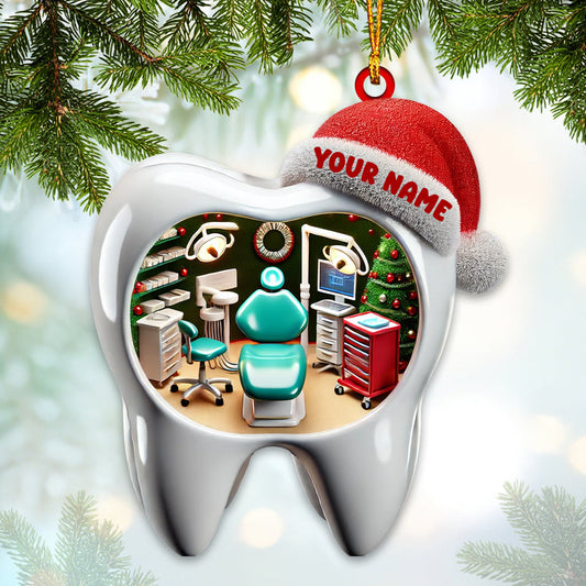 Joycorners Dentistry Christmas Home Decor Christmas Ornament, Personalized Ornament 2D Flat LM2211