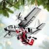 Joycorners Custom Name Santa Airplane Ornament, Christmas Gift for Airplane Lover 2D Flat LM2111