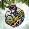Joycorners Custom MTB Name Ornament, Riding 2D Flat LM2211