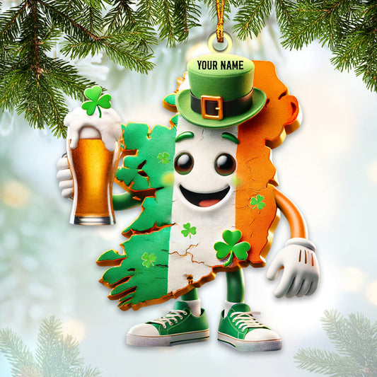 Joycorners Beer Party ST.Patrick's Day Home Decor Christmas Ornament, Personalized Ornament 2D Flat LM2211