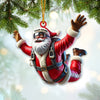 Joycorners Santa Skydiving Christmas Ornament, Personalized Ornament 2D Flat LM2211