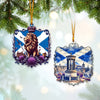 Joycorners Scotland Flag And Lion Ornament 2D Flat LM2211