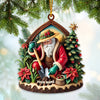 Joycorners Custom Name Gardener Santa Ornament, Christmas Gift for Gardener 2D Flat LM2111