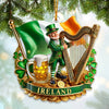 Joycorners Custom Ireland Ornament, Personalized Ornament 2D Flat LM2211