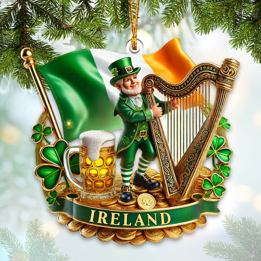 Joycorners Custom Ireland Ornament, Personalized Ornament 2D Flat LM2211