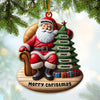 Joycorners Custom Name Santa and Kids Christmas Ornament, Family Christmas Gift 2D Flat LM2111