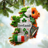 Joycorners Custom Ornament, Ireland Map Ornament, Christmas Decor 2D Flat LM2211