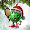 Joycorners Custom Name Pickle Ball Ornament, Christmas Gift Decoration48 2D Flat LM2111