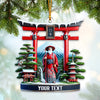 Joycorners Japanese Santa Christmas Ornament, Personalized Ornament 2D Flat LM2211