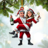 Joycorners Custom Name and Photo Couple Ornament, Couple Christmas Gift 2D Flat LM2111