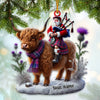 Joycorners Funny Highland Cow Christmas Ornament, Personalized Ornament 2D Flat LM2211