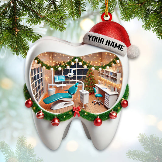 Joycorners Christmas Dentist Home Decor Christmas Ornament, Personalized Ornament 2D Flat LM2211