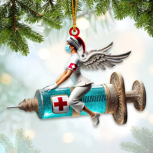 Joycorners Nurse Christmas Home Decor Christmas Ornament, Personalized Ornament 2D Flat LM2211