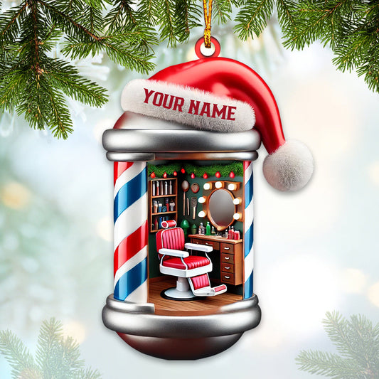 Joycorners Hair Salon Home Decor Christmas Ornament, Personalized Ornament 2D Flat LM2211