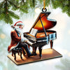 Joycorners Custom Name Piano Santa Ornament, Christmas Gift Decoration65 2D Flat LM2111