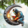 Joycorners Custom Name Ornament, Space Engineer 2D Flat LM2211